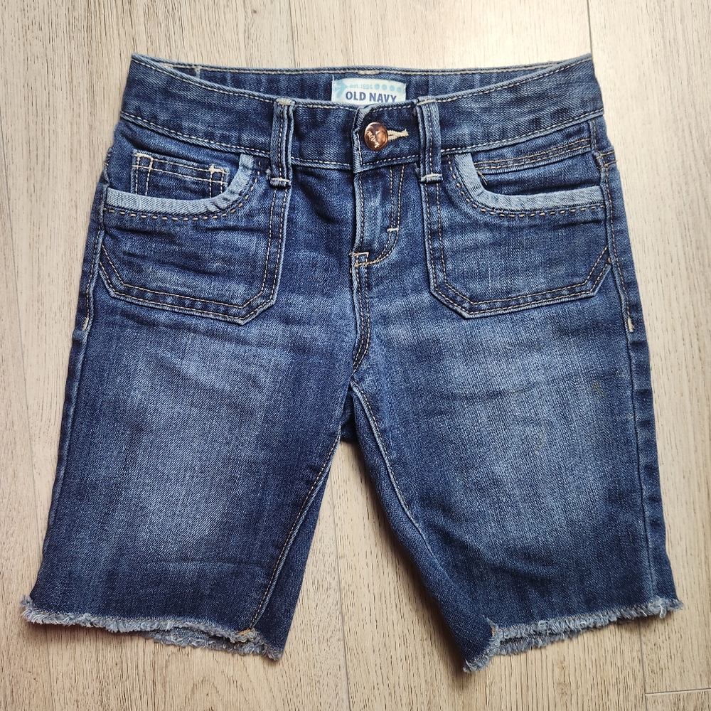 Old Navy High-Waisted Cut-Off Jean Bermuda Shorts Girls Size: 7